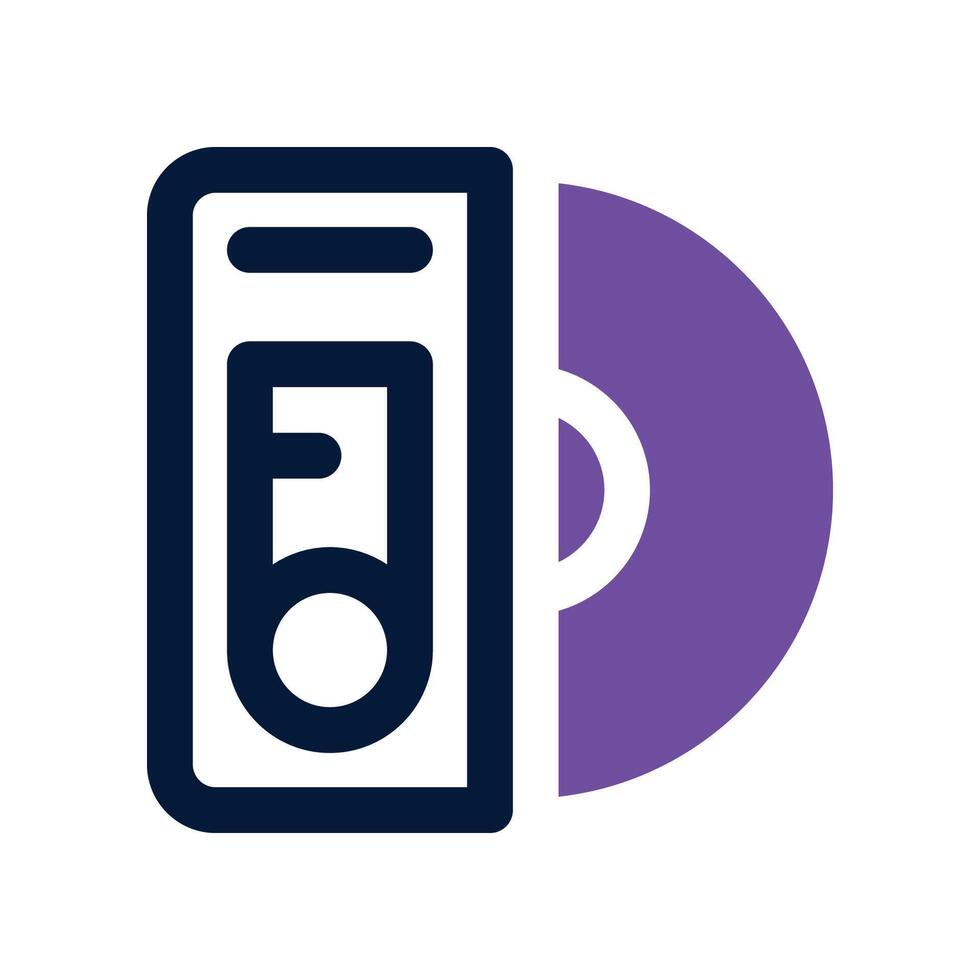 compact disc icon. dual tone icon for your website, mobile, presentation, and logo design. vector