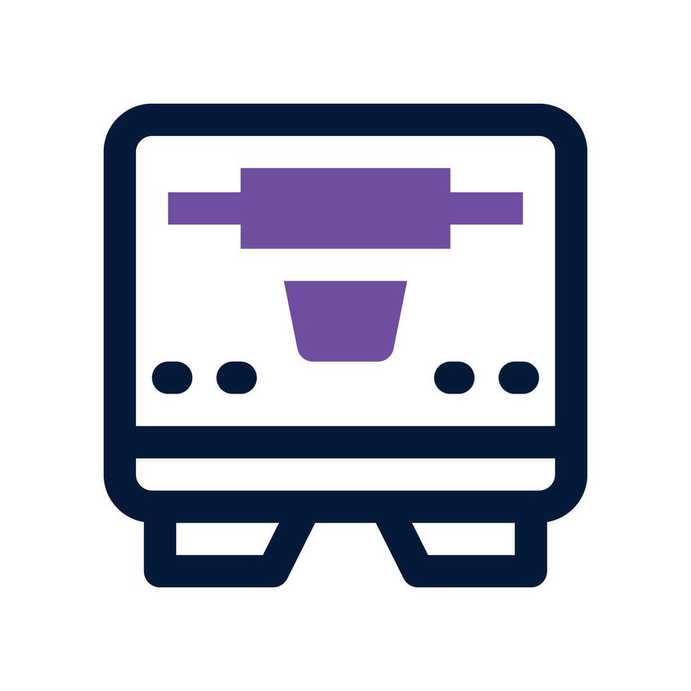 3d printer icon. dual tone icon for your website, mobile, presentation, and logo design. vector
