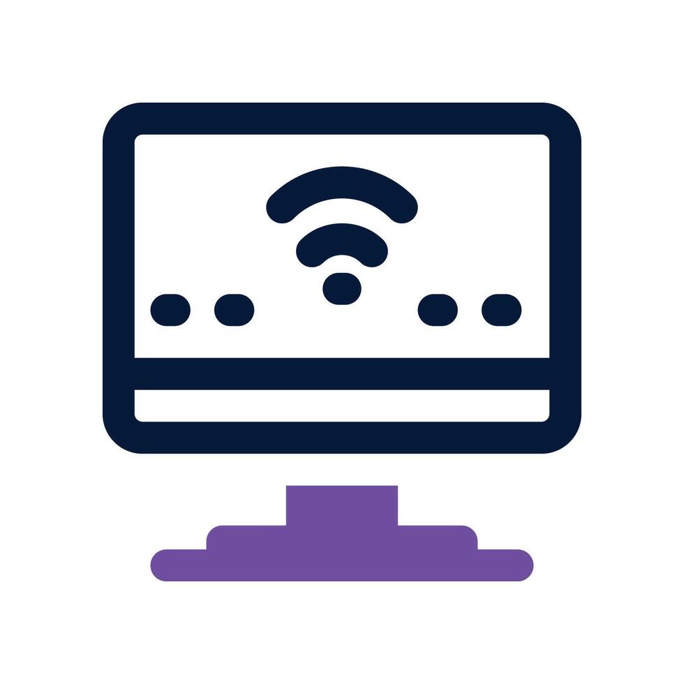 monitor icon. dual tone icon for your website, mobile, presentation, and logo design. vector