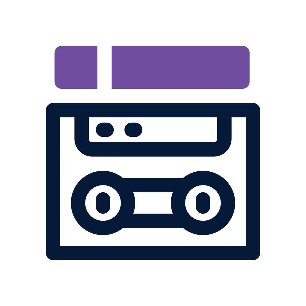 cassette icon. dual tone icon for your website, mobile, presentation, and logo design. vector