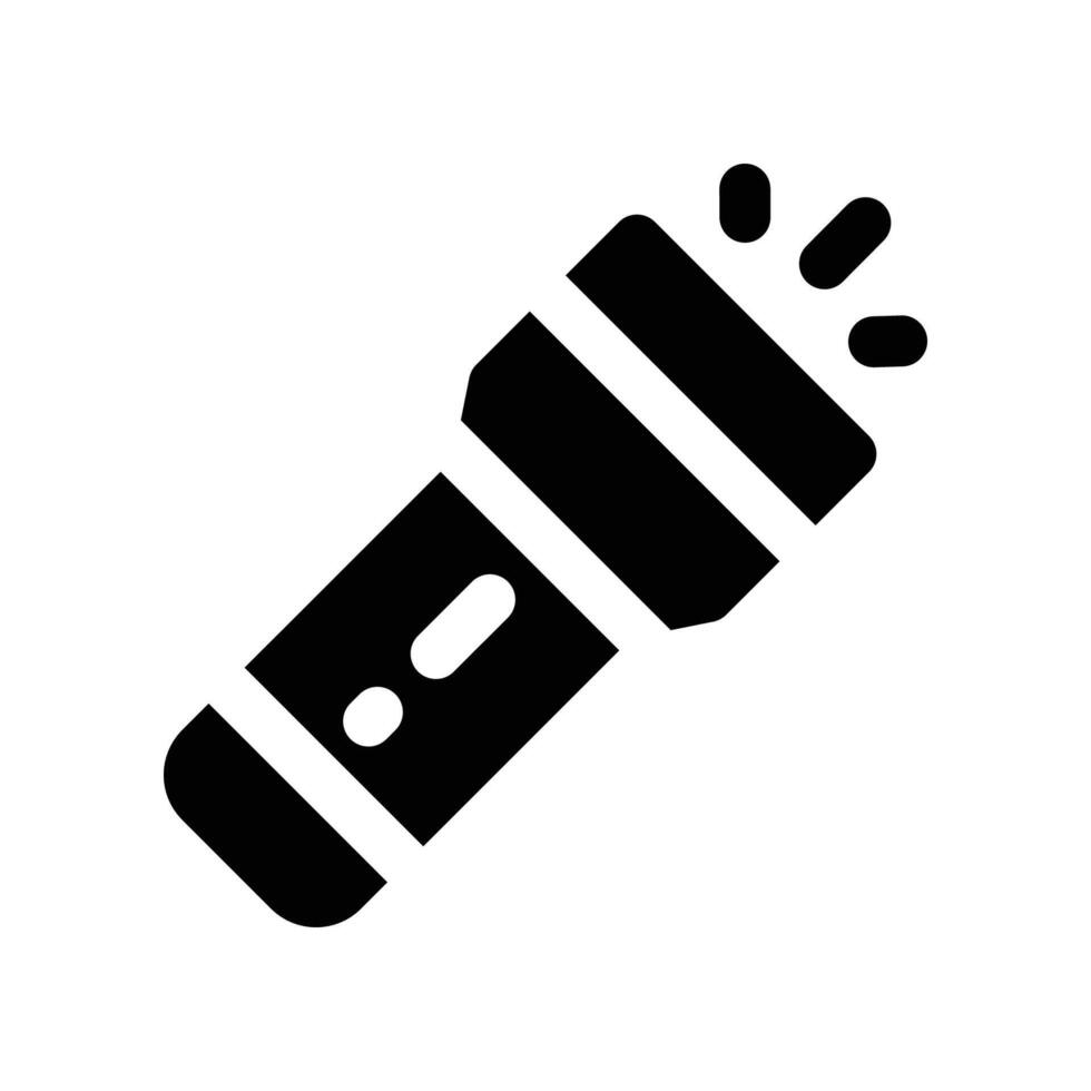flashlight icon. glyph icon for your website, mobile, presentation, and logo design. vector