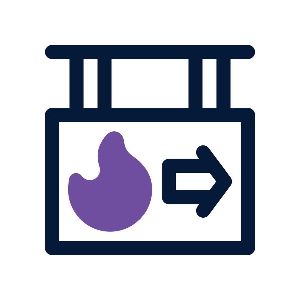 fire exit icon. dual tone icon for your website, mobile, presentation, and logo design. vector