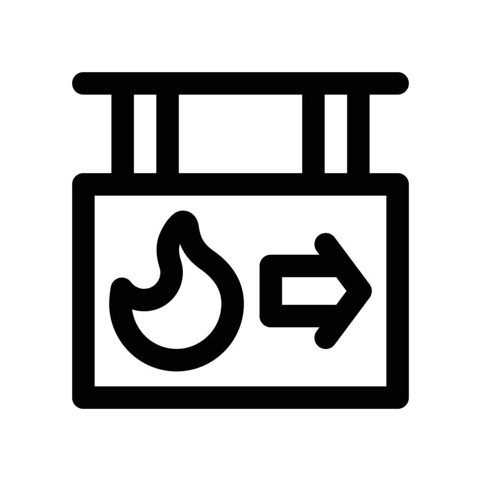 fire exit icon. line icon for your website, mobile, presentation, and logo design. vector