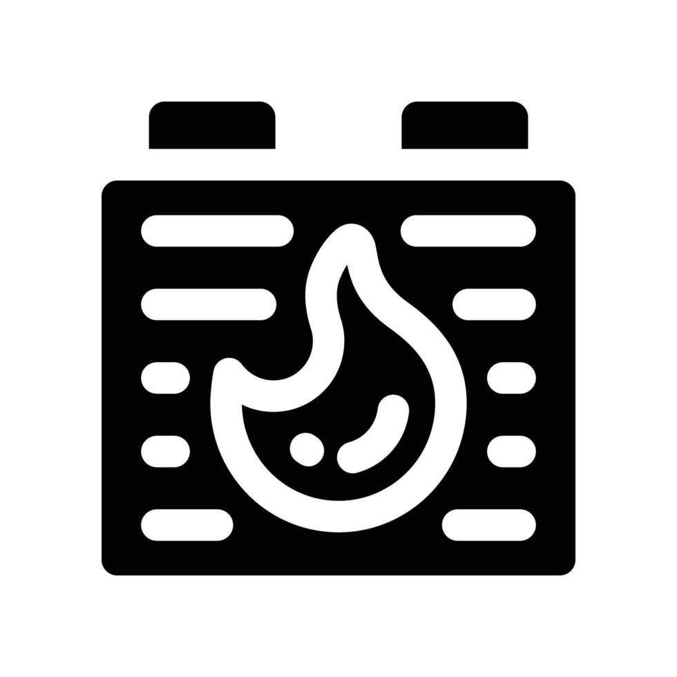 fire sign icon. glyph icon for your website, mobile, presentation, and logo design. vector