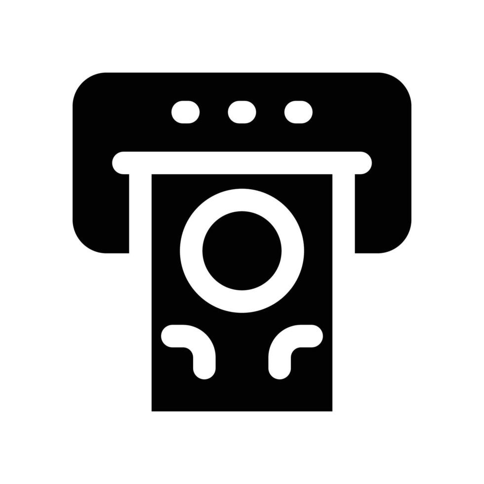 atm icon. glyph icon for your website, mobile, presentation, and logo design. vector