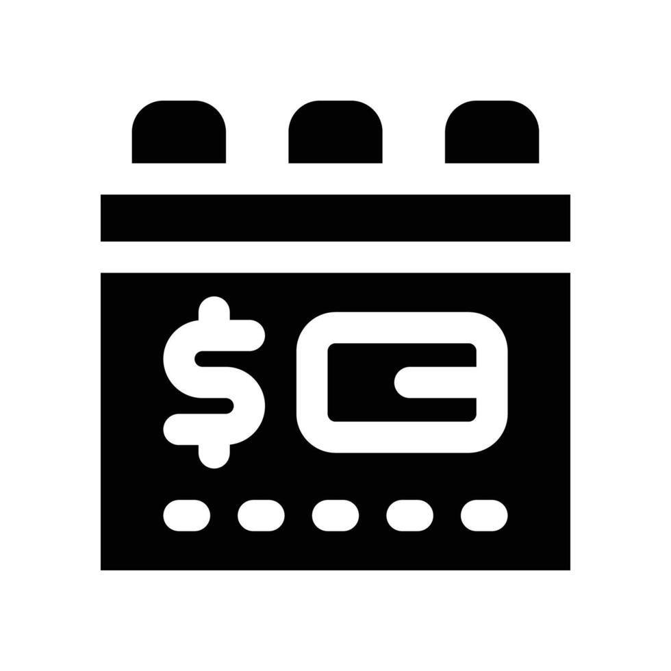 calendar icon. glyph icon for your website, mobile, presentation, and logo design. vector