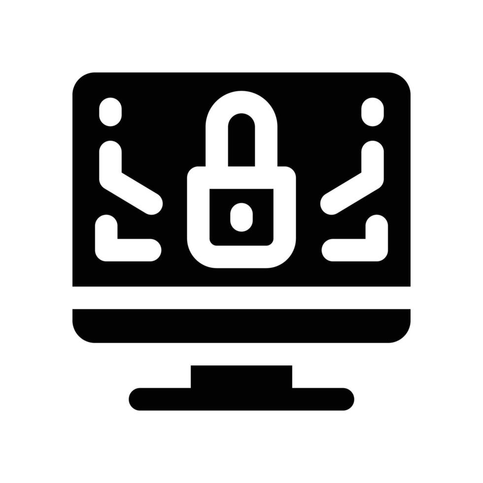 lock icon. glyph icon for your website, mobile, presentation, and logo design. vector