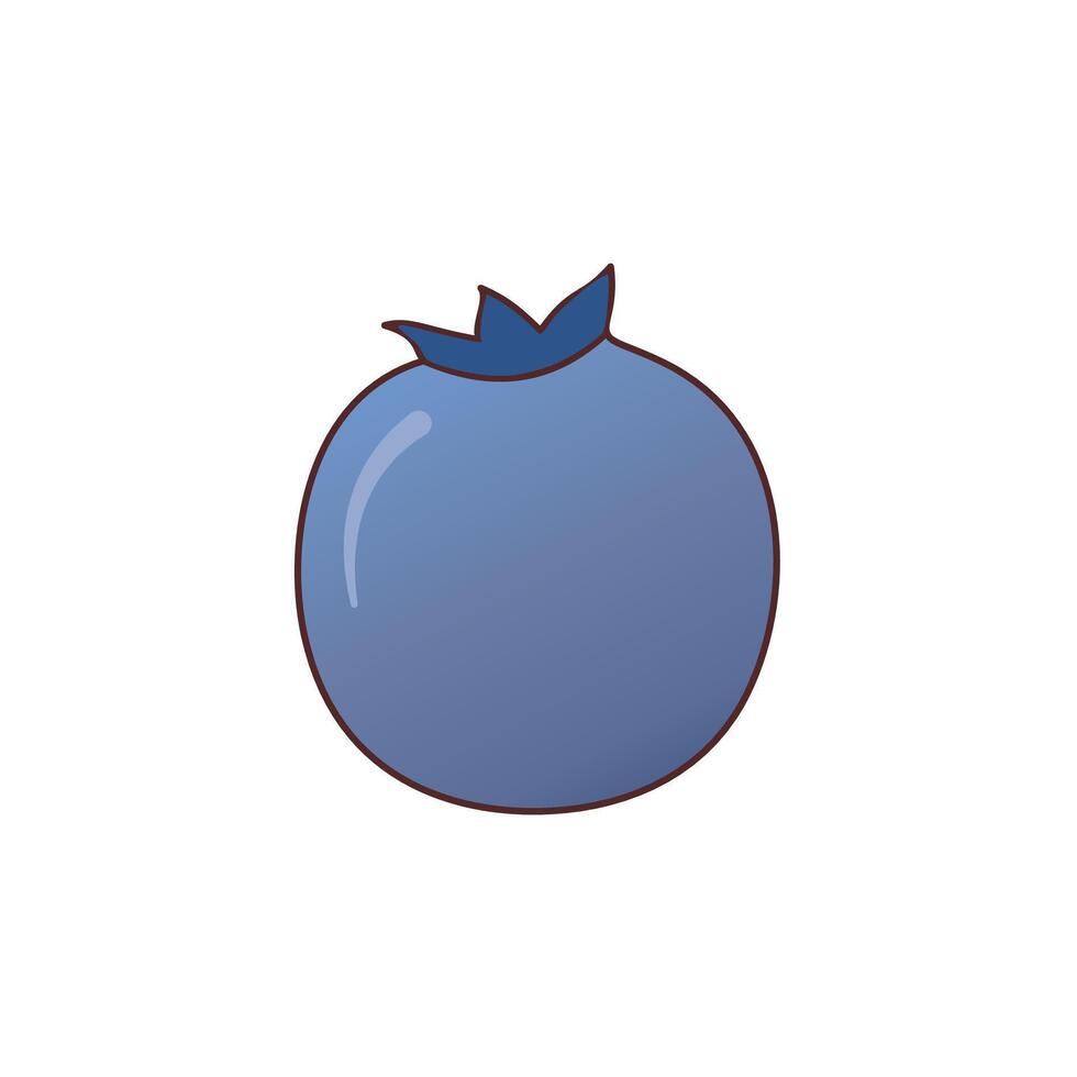 simple illustration of blueberries vector