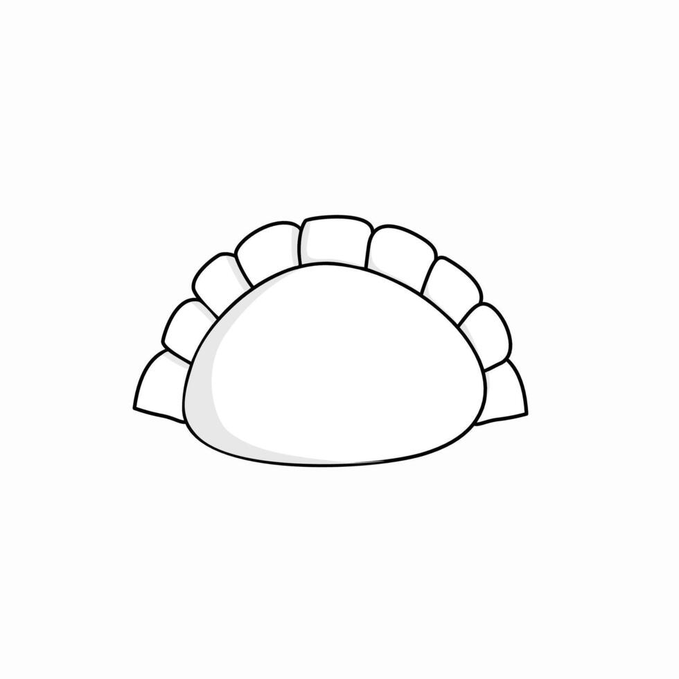 illustration of a stuffed dumpling vector