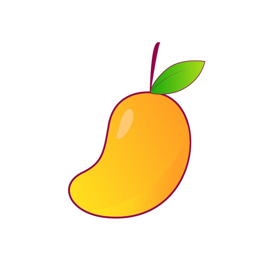 illustration of a ripe yellow mango vector
