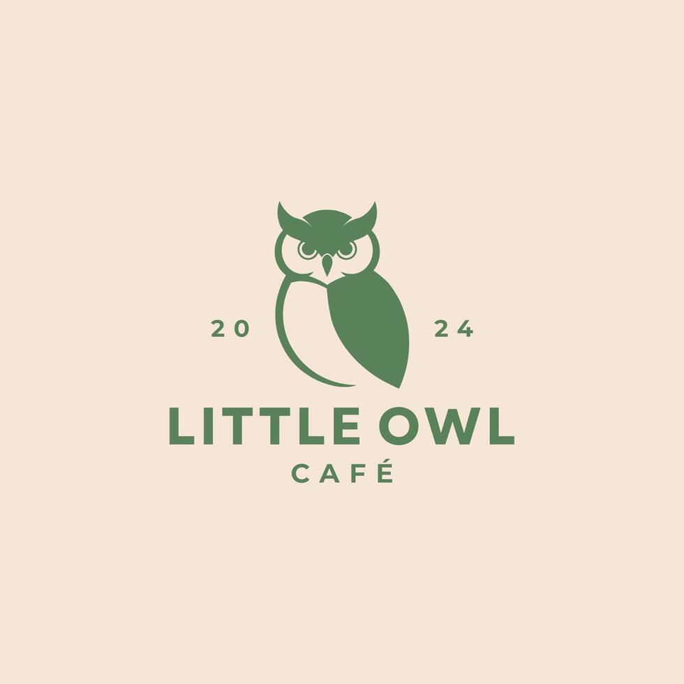 Simple owl logo design template vector