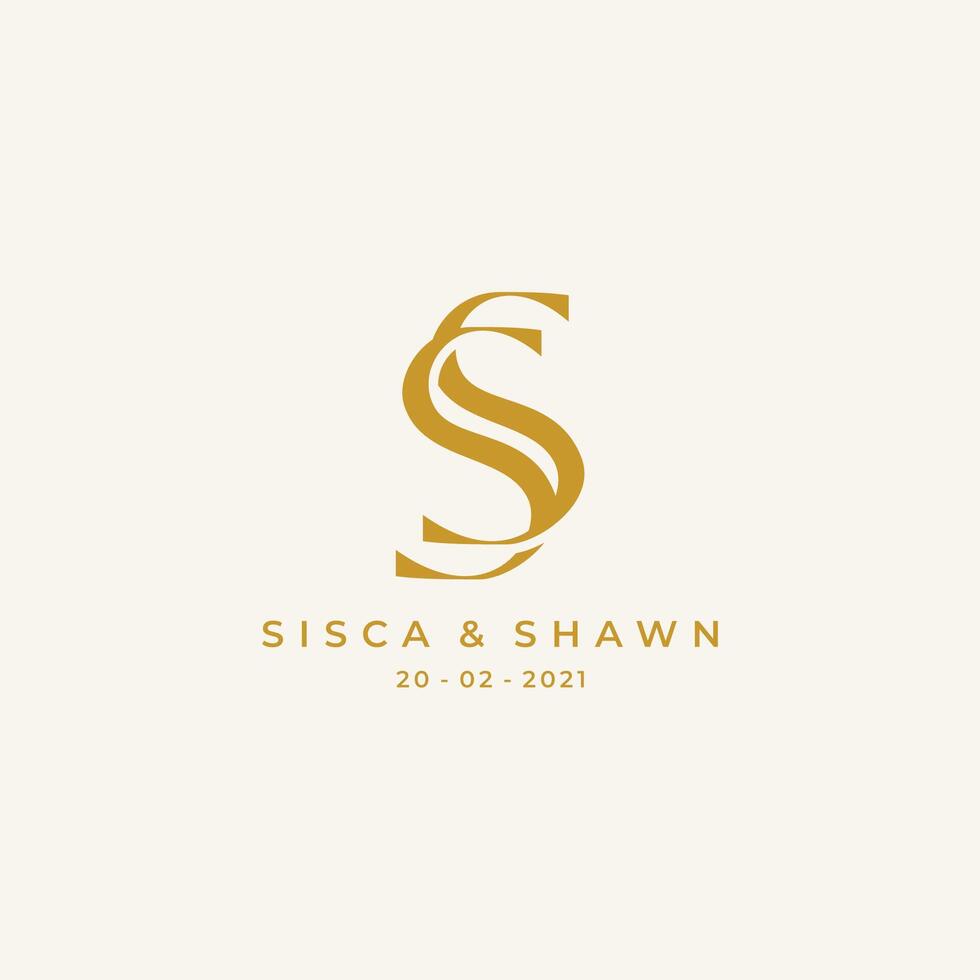 SS logo initial letter design vector