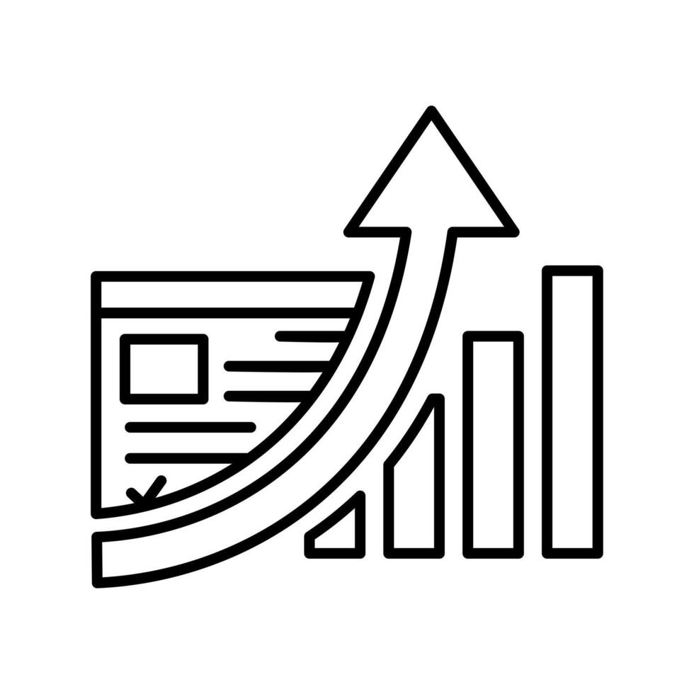 Sales up with ads. Concept for advertising illustration. vector