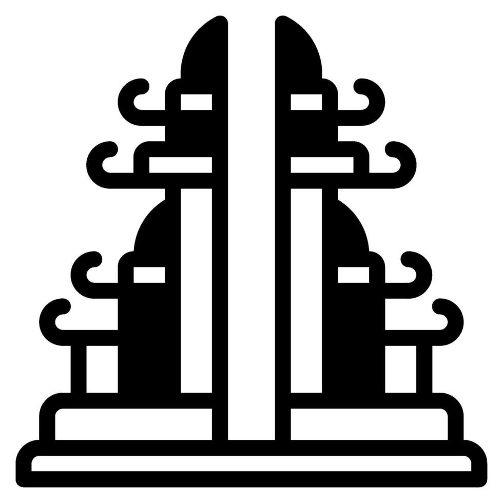 Bali Gate icon for web, app, infographic, etc vector