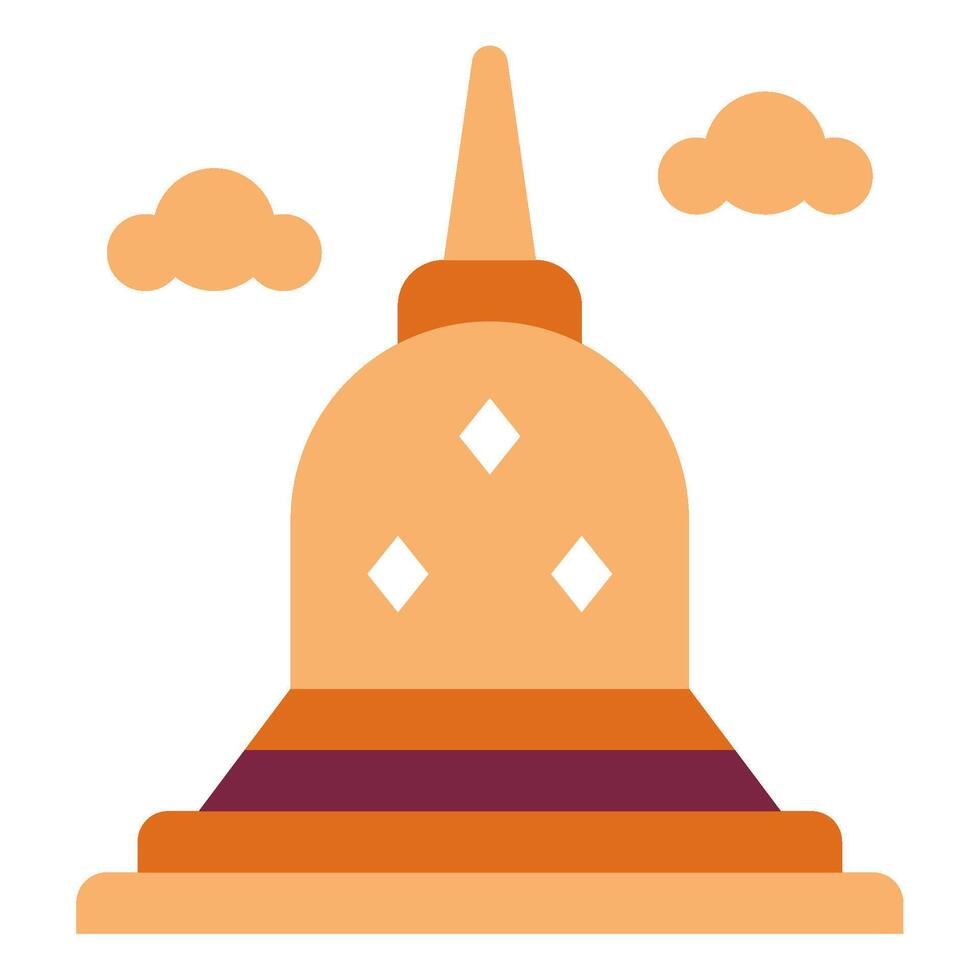 Borobudur Temple icon for web, app, infographic, etc vector
