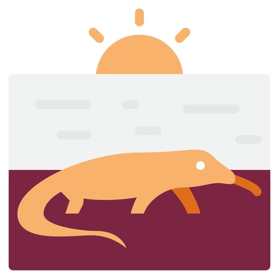 Komodo Island icon for web, app, infographic, etc vector