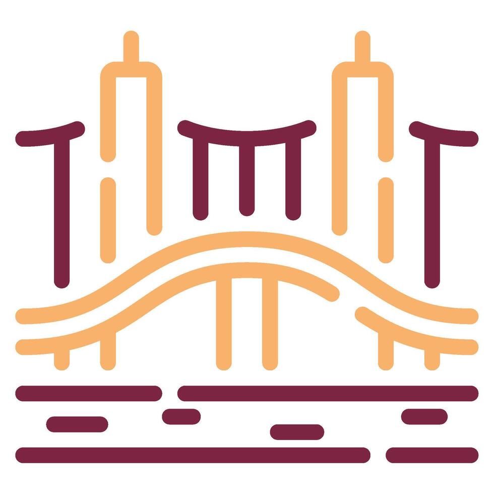 Suramadu Bridge icon for web, app, infographic, etc vector
