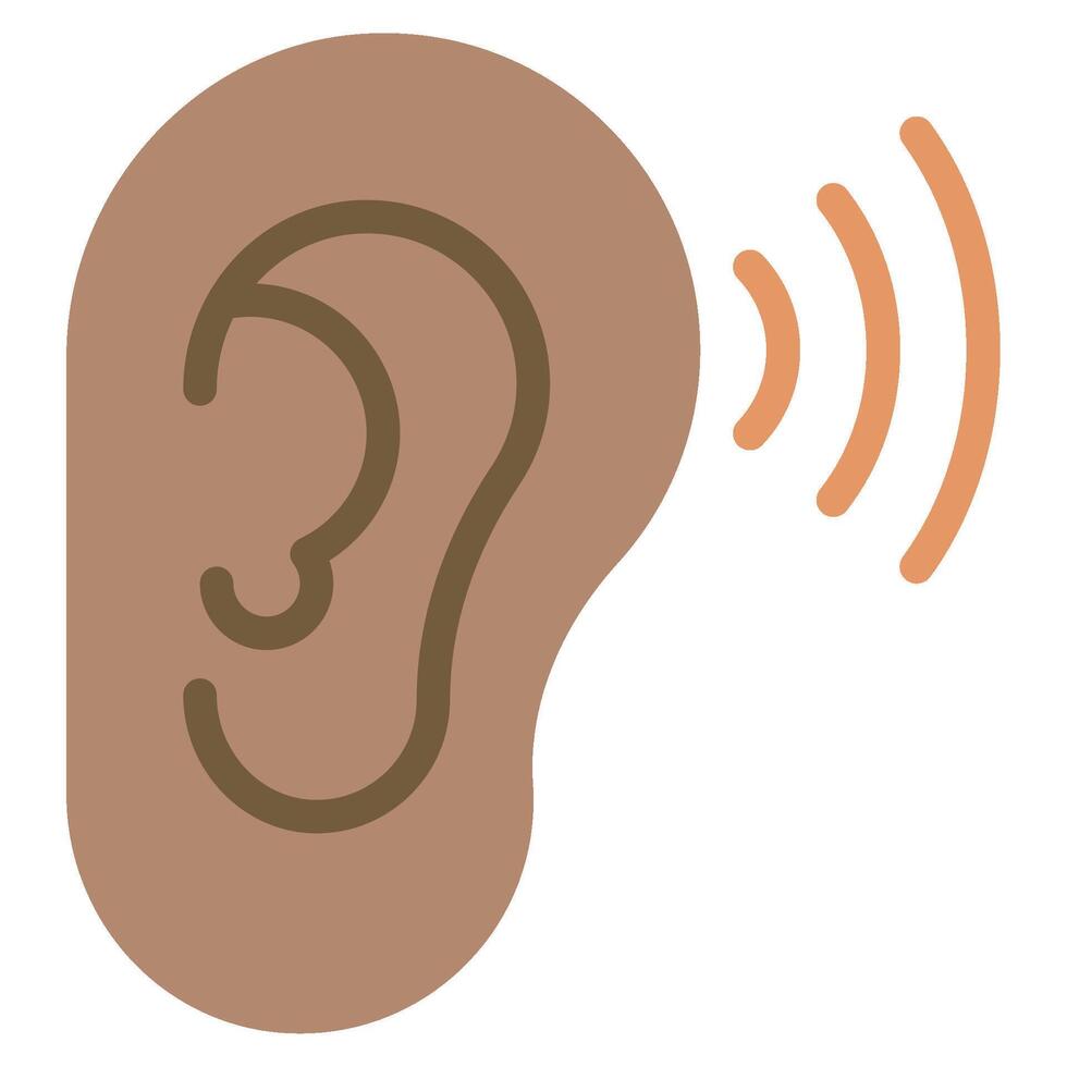 Listening Ear icon for web, app, infographic, etc vector
