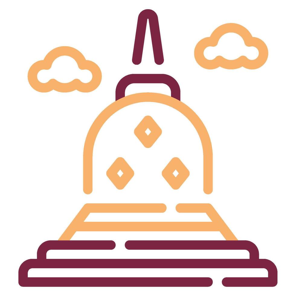 Borobudur Temple icon for web, app, infographic, etc vector