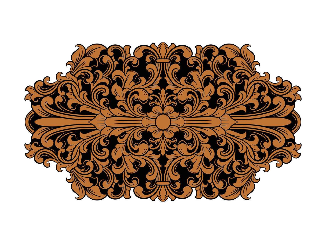 Ornament frame Floral Wedding Decoration vector
