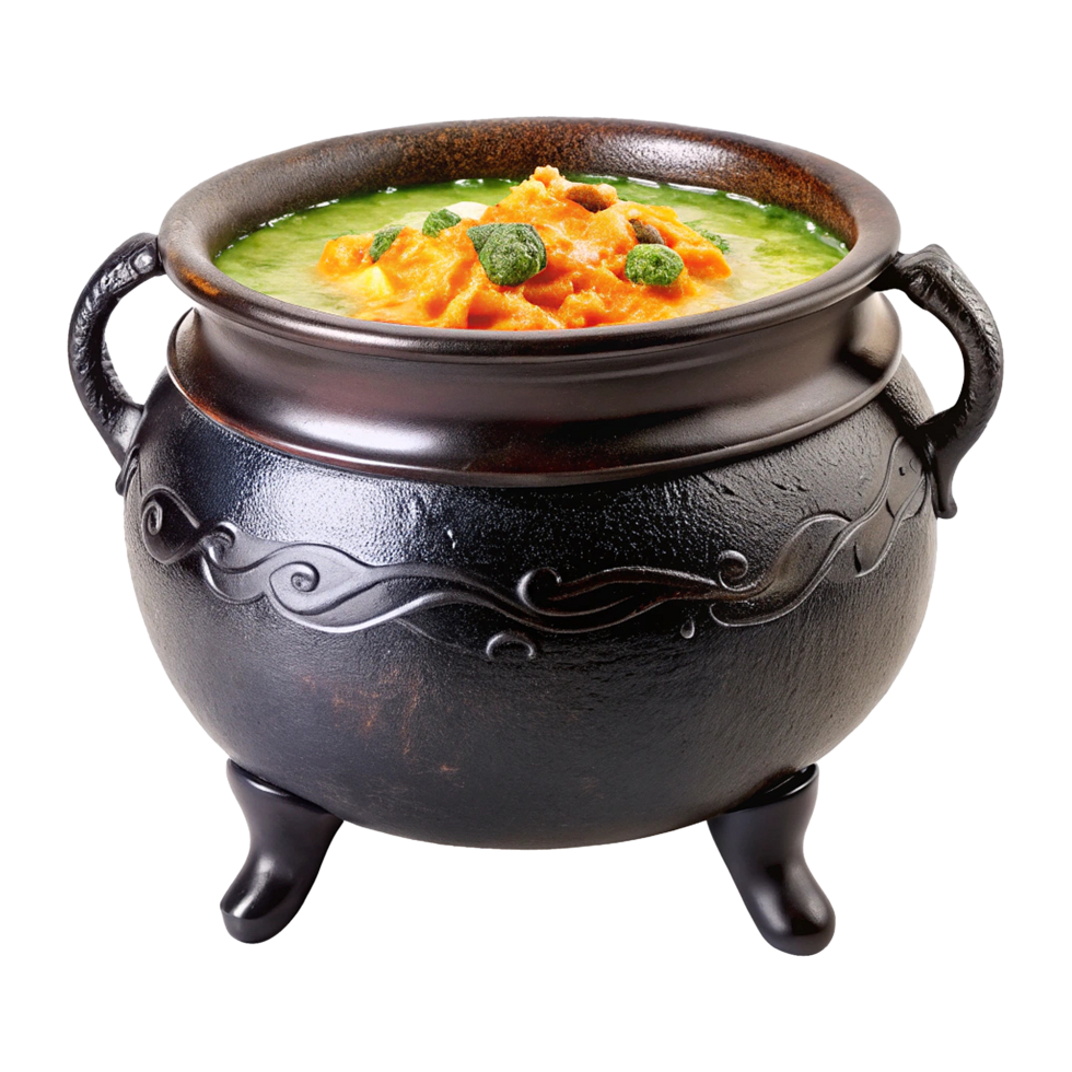 A pot with soup in it png