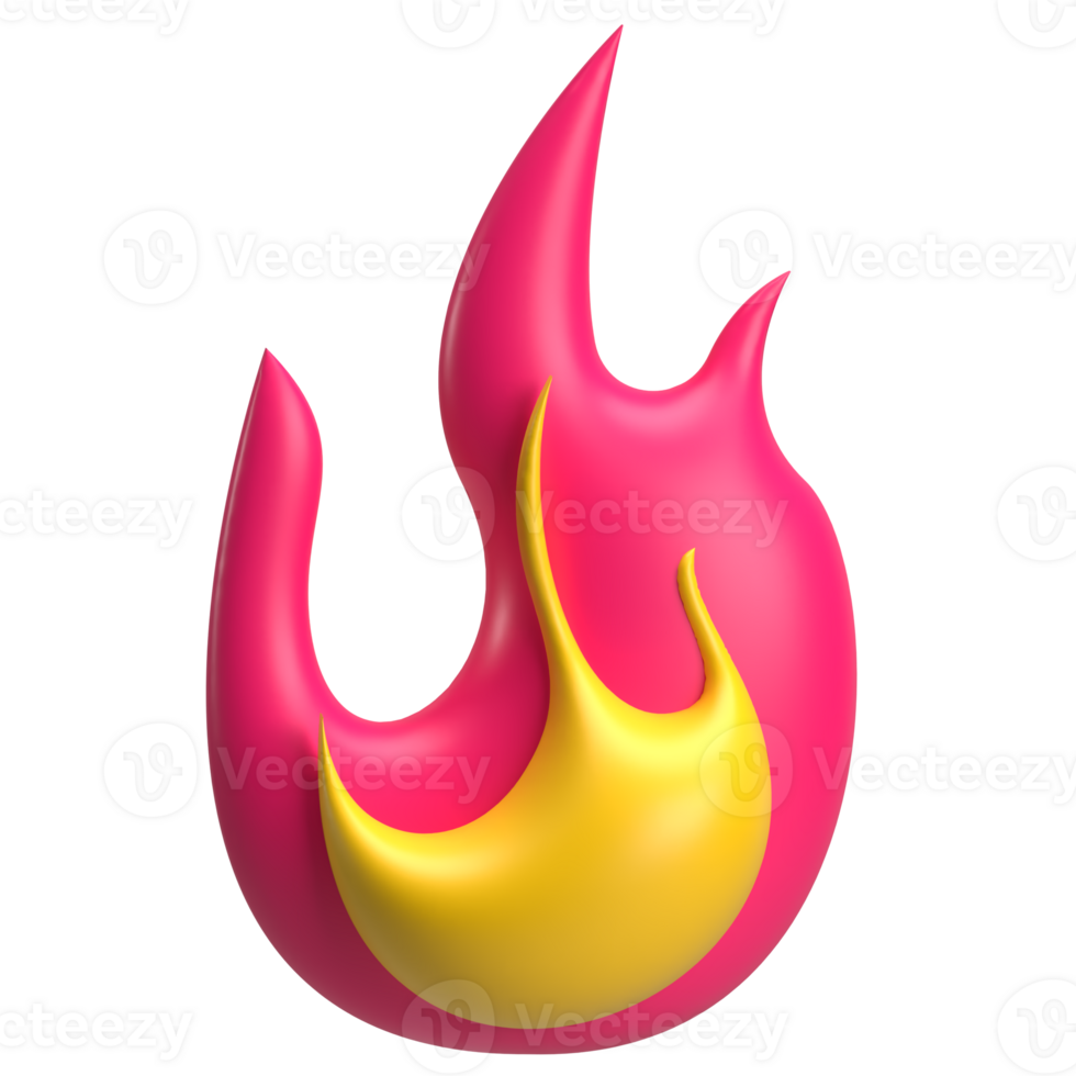Fire Flames 3D Element png