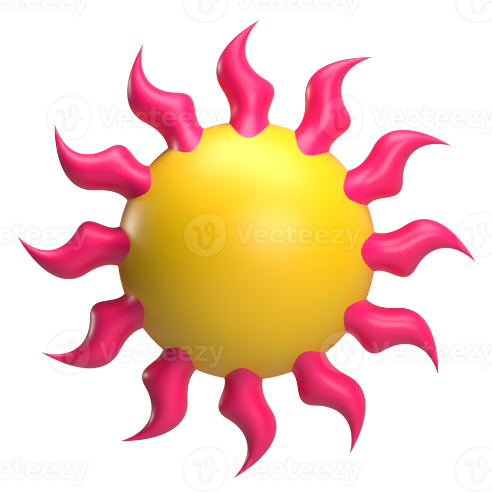 Sun 3D Element png