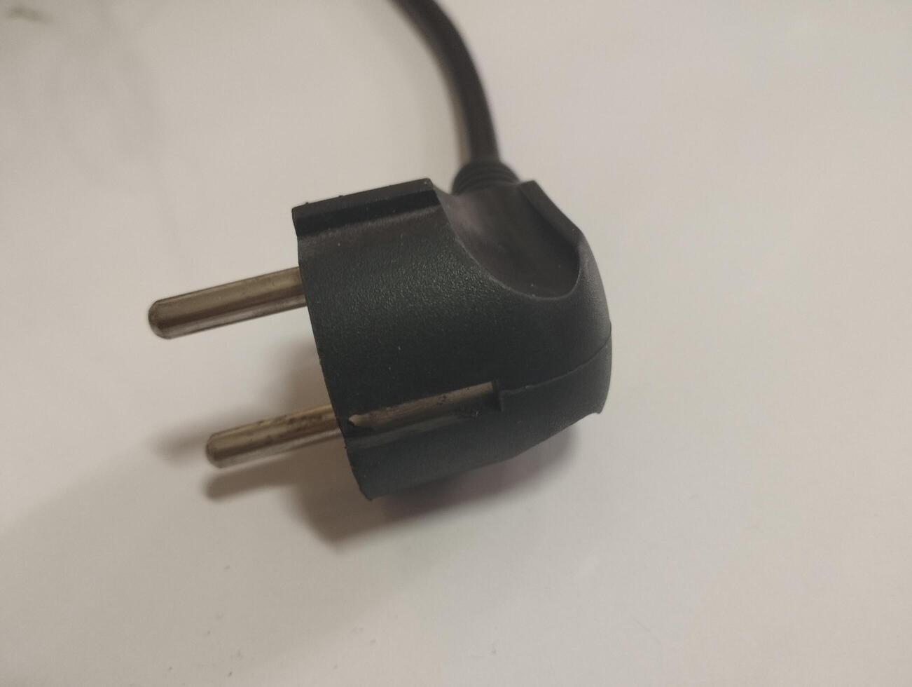 black electric plug and socket photo