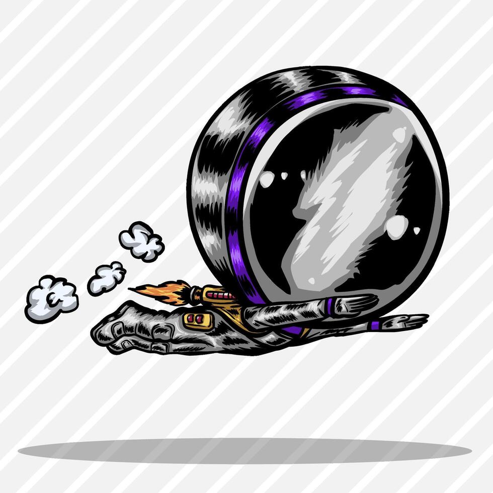 Astronaut ROCKET BACKPACK vector