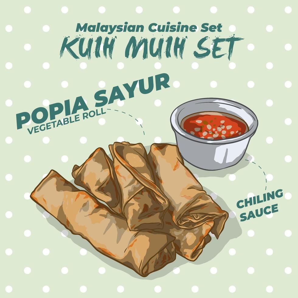 Malaysian Cuisine Set POPIA vector