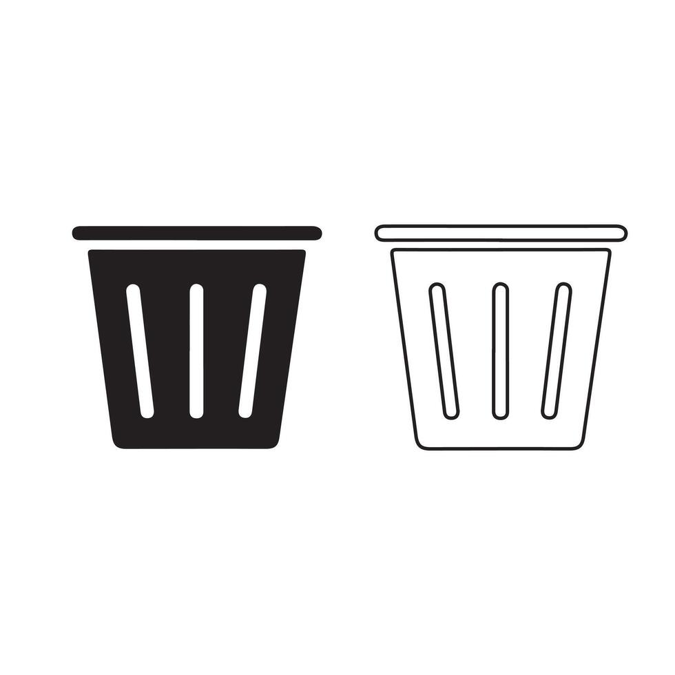 Black delete icon isolated on white background. Beautiful Delete icon vector