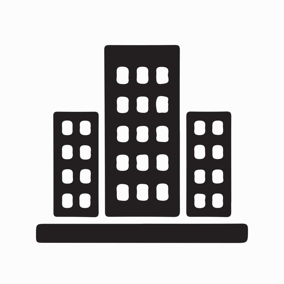 Building icon set. apartment illustration sign collection. skyscraper symbol. architecture logo. vector