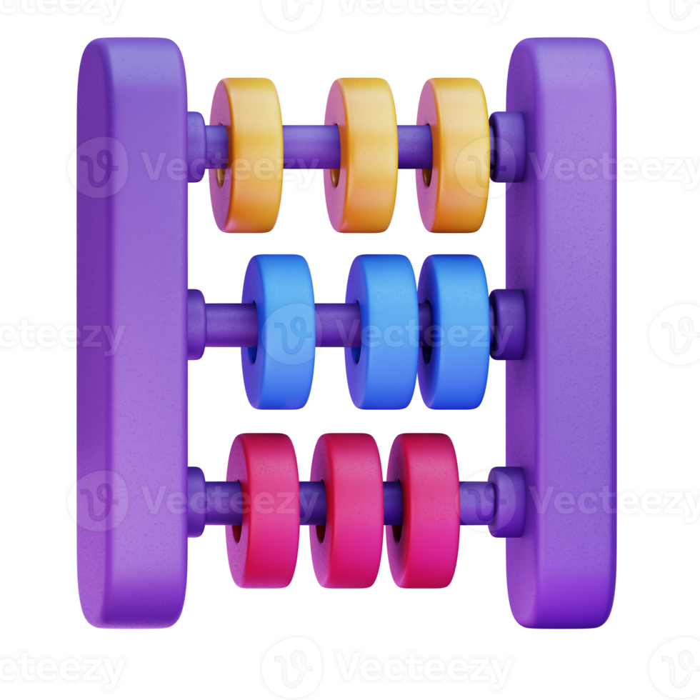 3D Abacus Illustration png