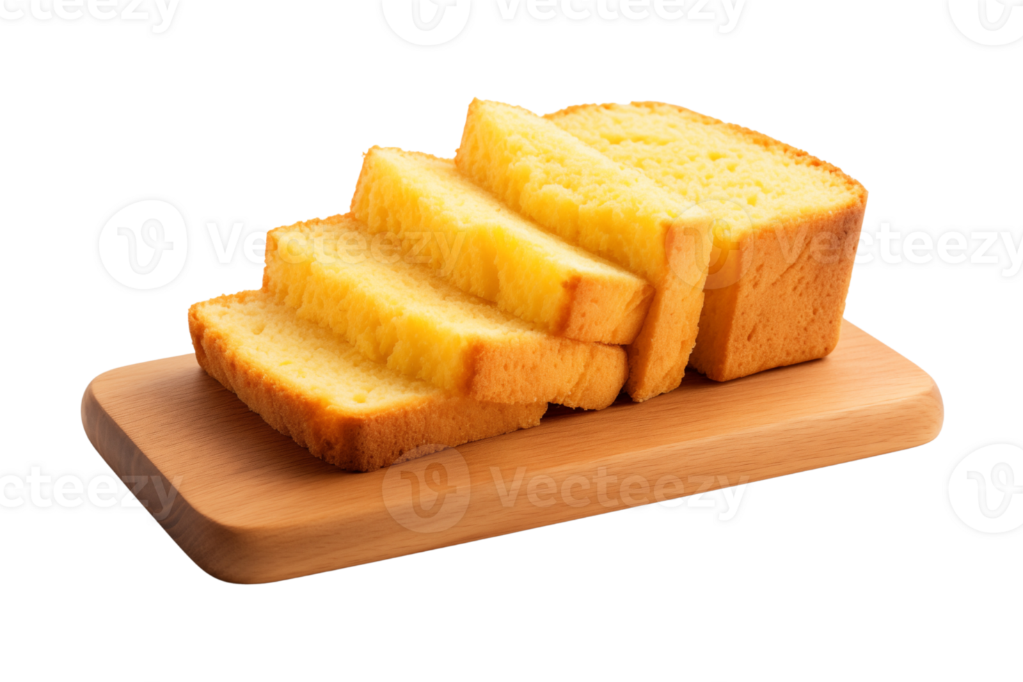 Sliced pound cake isolated on transparent background png