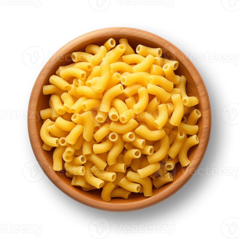 Macaroni pasta isolated on transparent background png