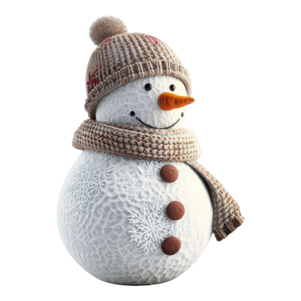 Snowman Isolated in transparent background. png