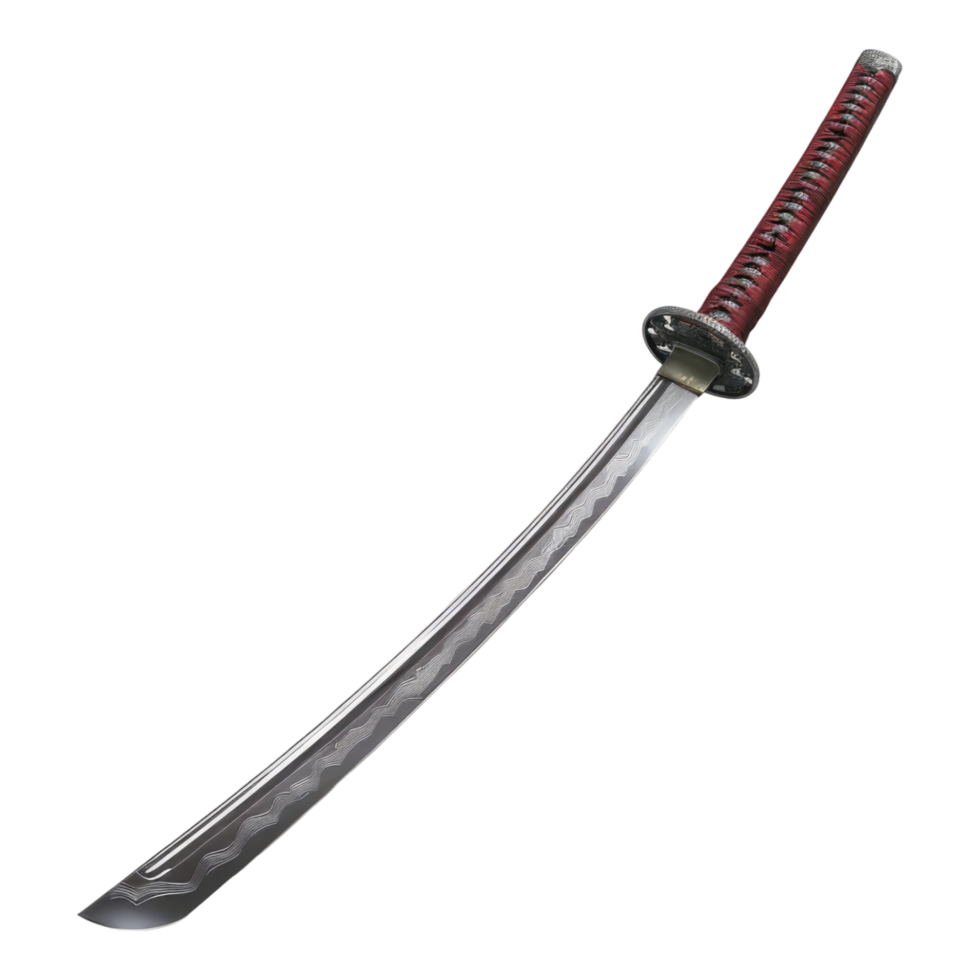 Samurai katana Isolated in transparent background. png