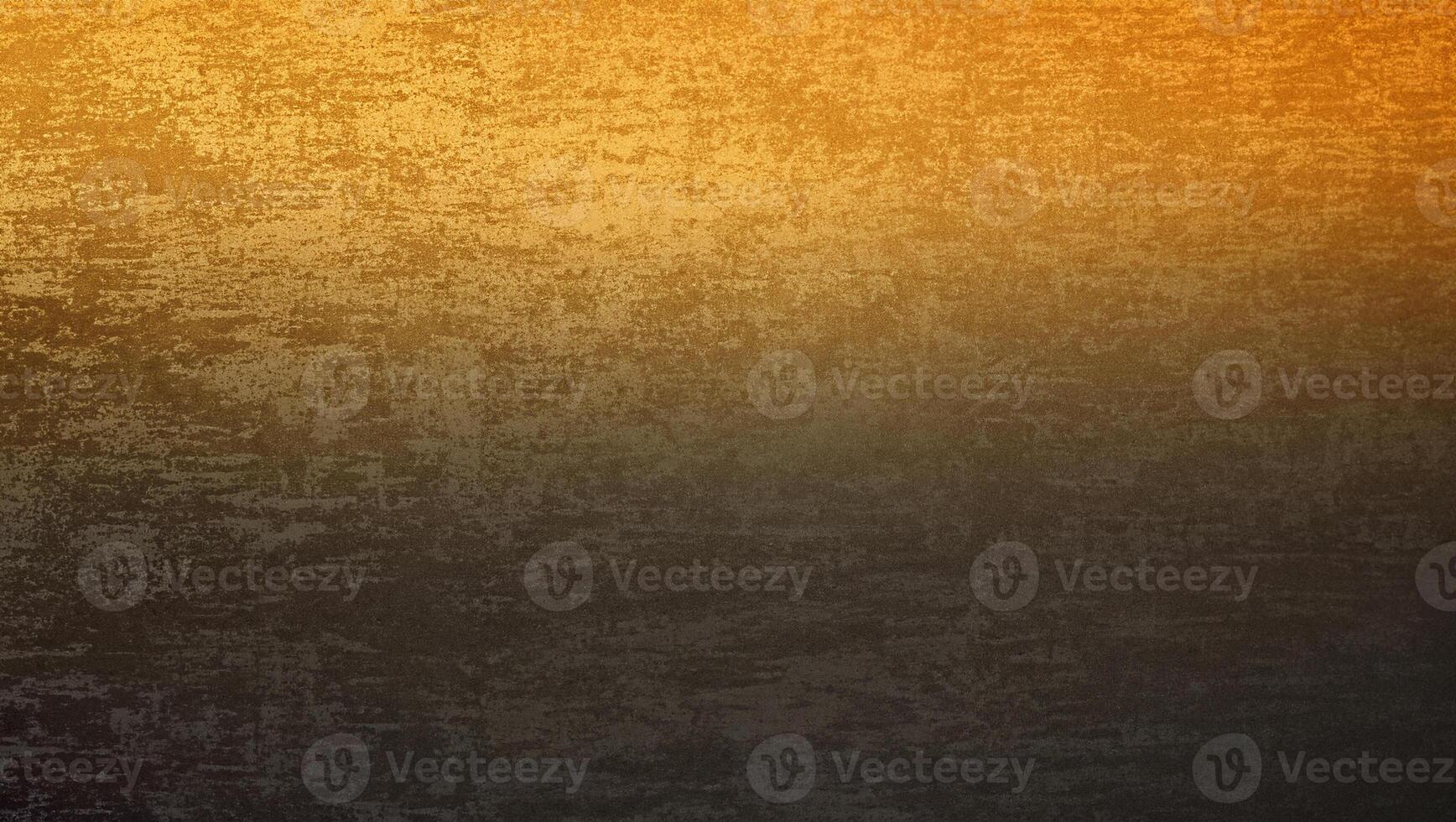 Close-up of a gradient background with a textured surface, transitioning from warm golden hues to dark tones. Perfect for abstract or design backgrounds. photo