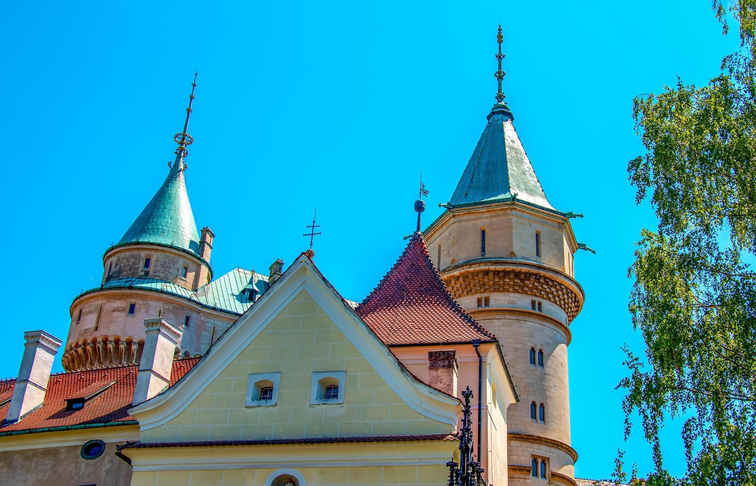 Beautiful Bojnice castle in Slovakia, Central Europe, UNESCO. Medieval architectural monument. photo