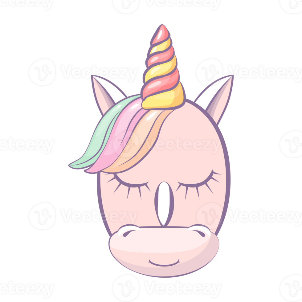 Cartoon number 0 like Unicorn, figure Zero. Cartoon of number with a animal concept. Calligraphy, lettering, typography for your Education cards, greeting cards or game. png