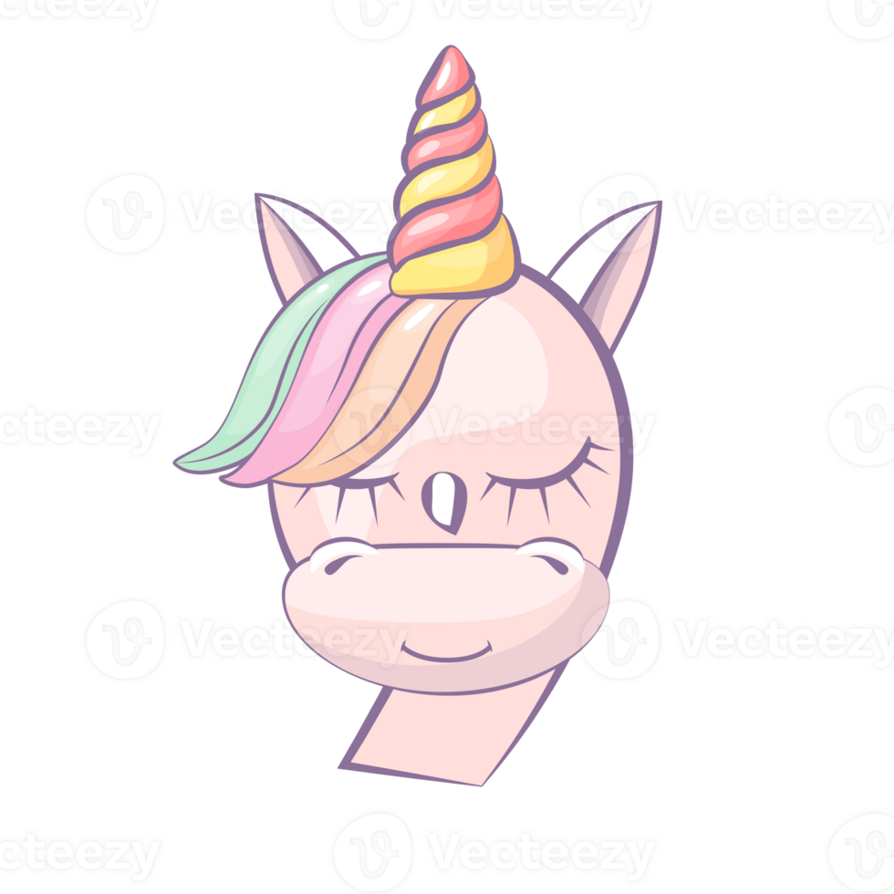 Cartoon number 9 like Unicorn, figure Nine. Cartoon of number with a animal concept. Calligraphy, lettering, typography for your Education cards, greeting cards or game. png
