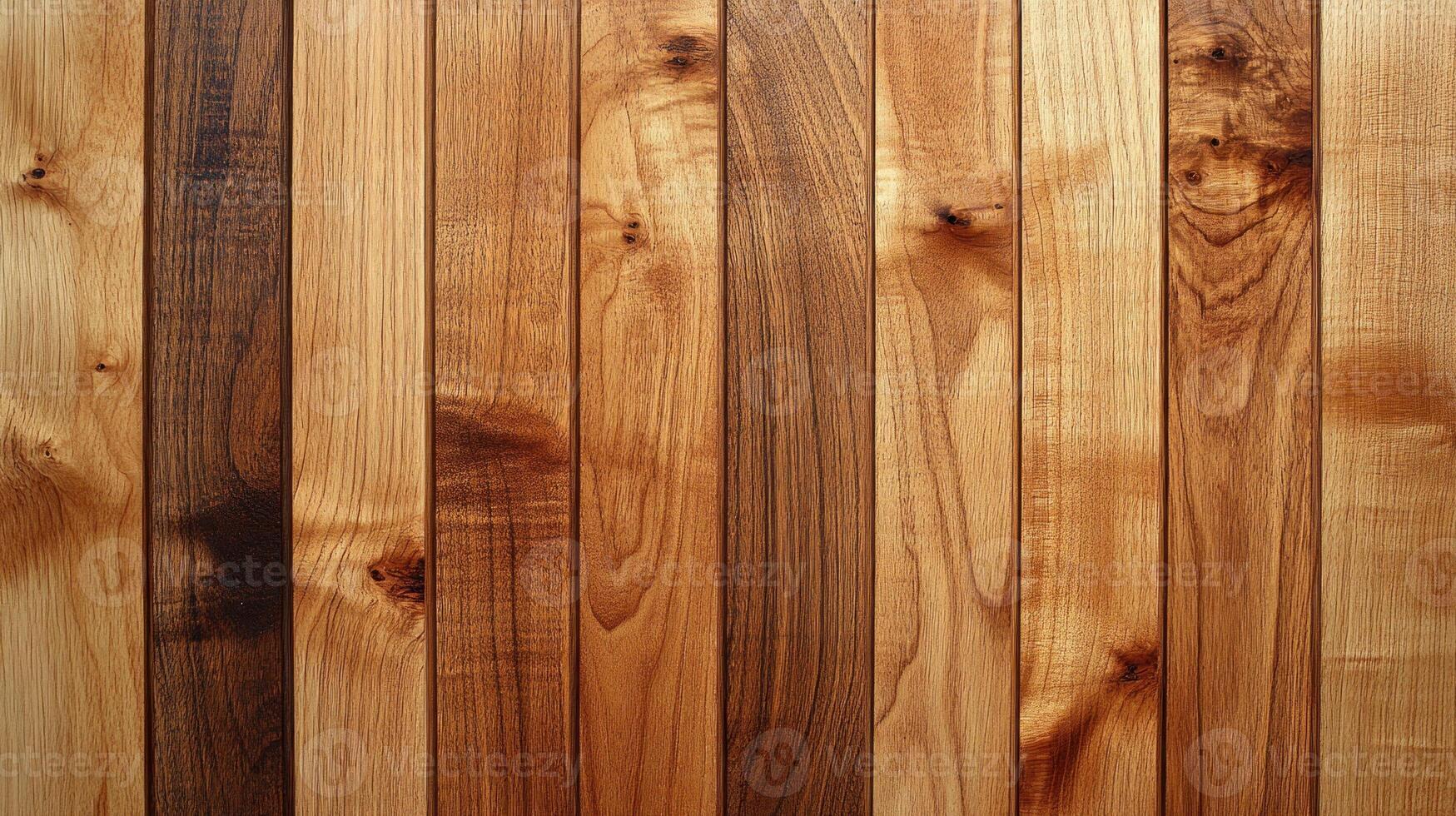 Natural wood planks display a beautiful variety of textures and hues, creating warmth photo