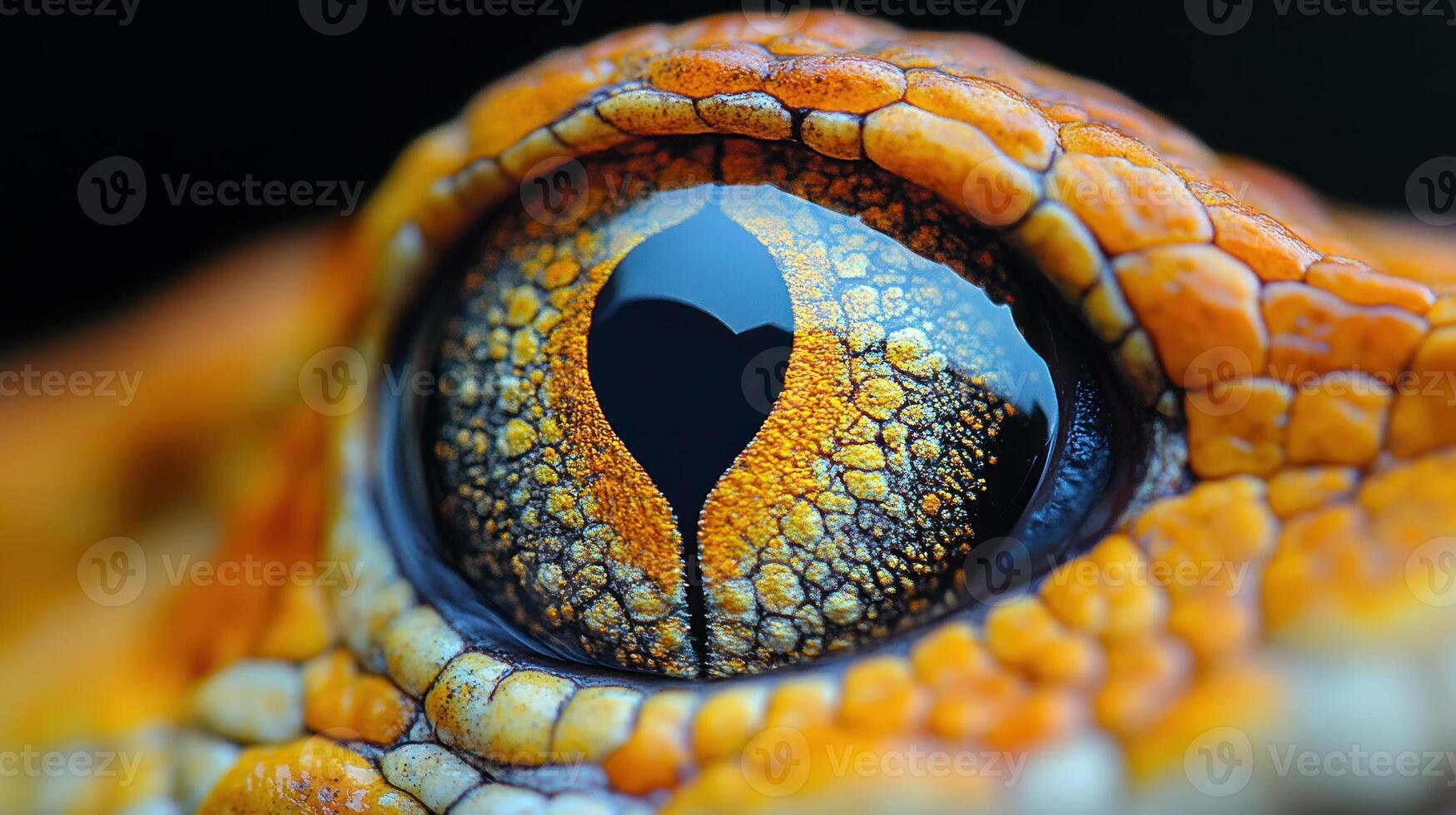 A vibrant, textured reptilian eye captivates with its stunning details photo