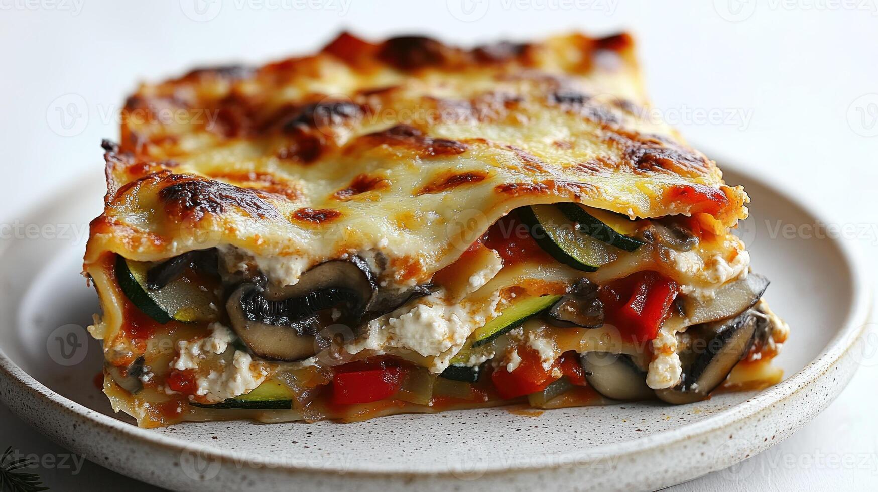 Layers of vegetables and cheese create a comforting and flavorful dish photo