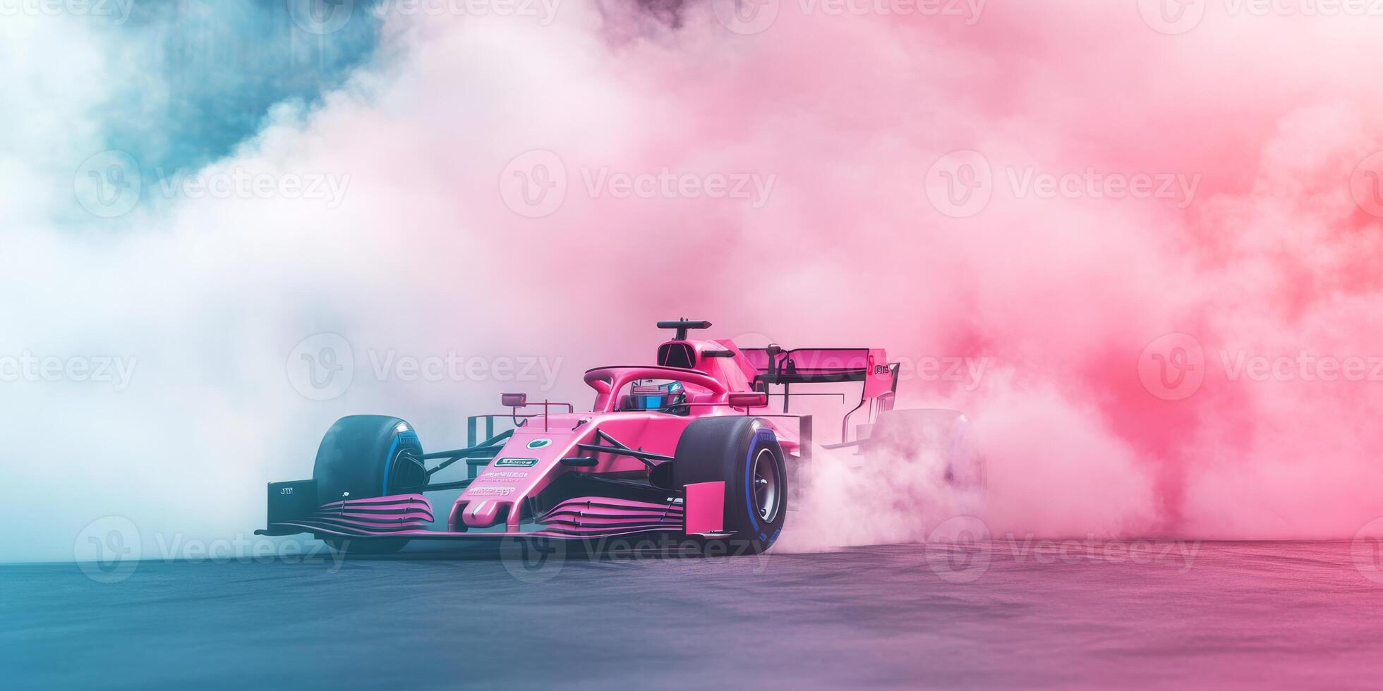 Immerse yourself in the exhilarating experience of Formula 1 racing, where powerful cars speed across the track, epitomizing the perfect blend of innovation, technology, and fierce competition photo