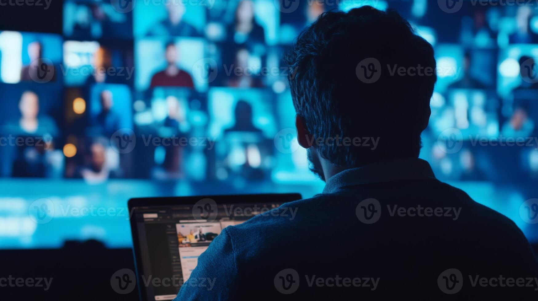 A detailed visual representation of streaming communication, which showcases the interconnected users engaging in digital interactions that are prevalent in our modern networked society today photo