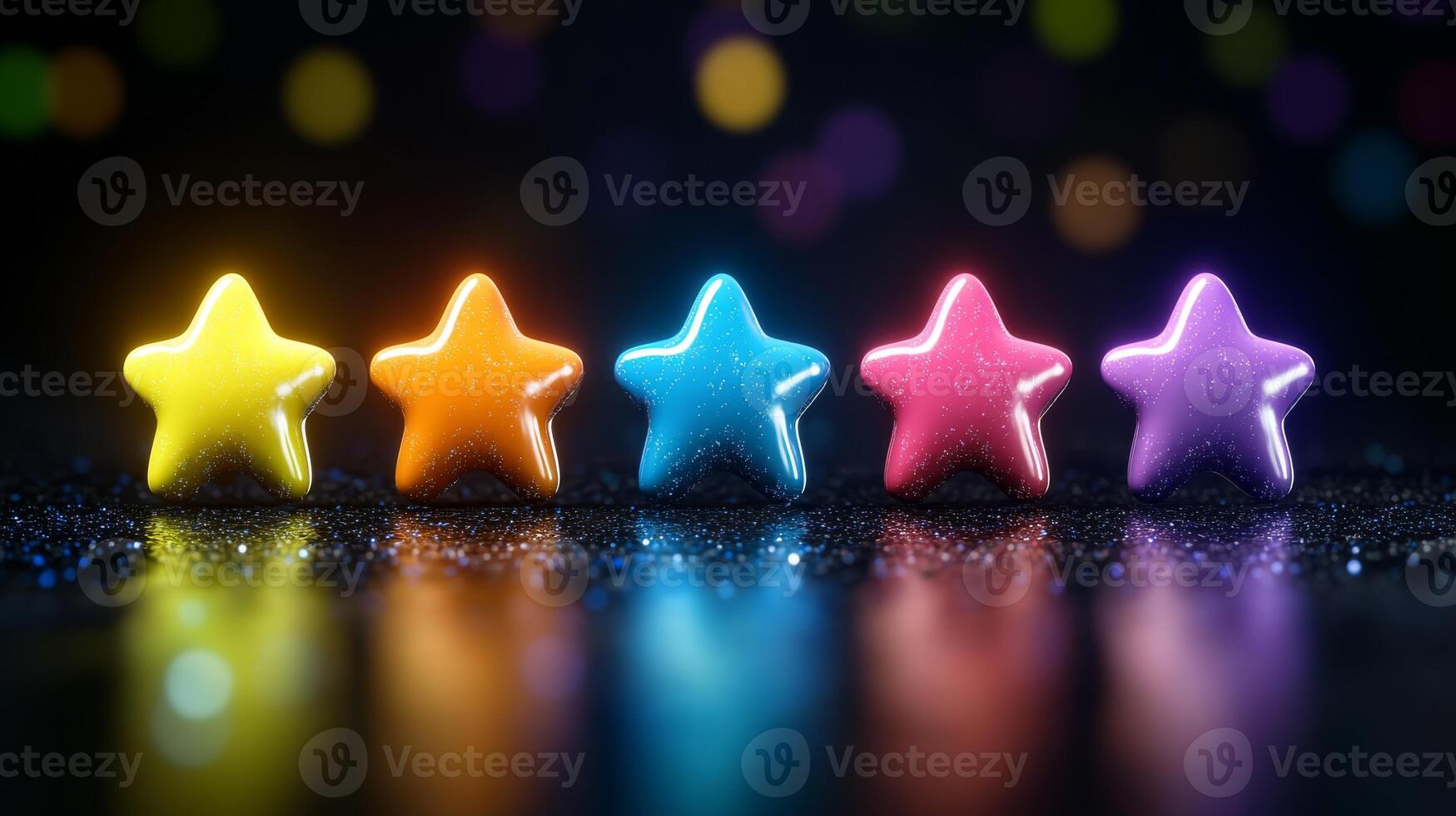 A visually engaging representation showcasing a fivestar rating system, which emphasizes the importance of excellent user feedback along with the evaluation of overall experience and service quality photo