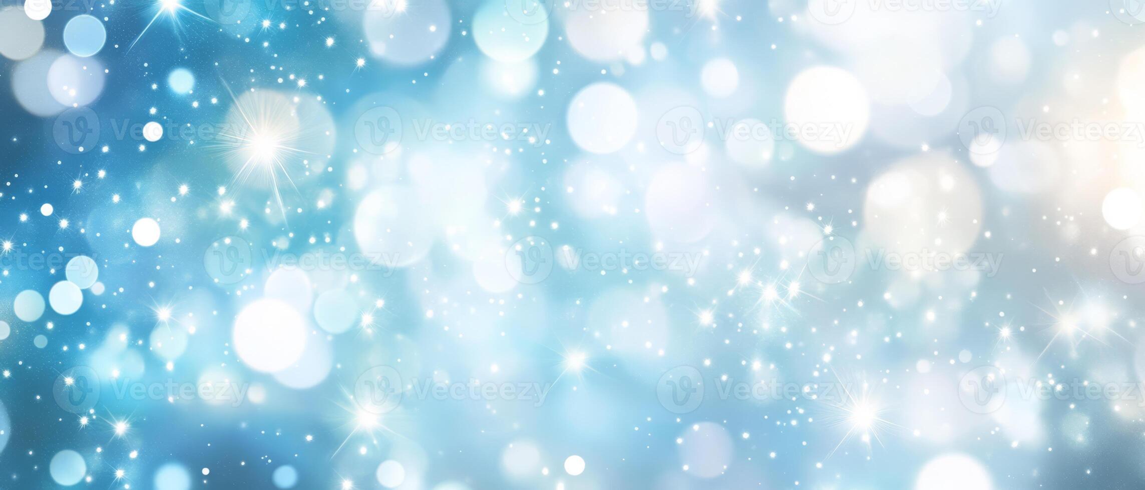 Imagine a light blue background enhanced with shimmering bokeh dots, creating a magical winter ambiance perfect for festive designs and evoking warmth and celebration during the holidays photo