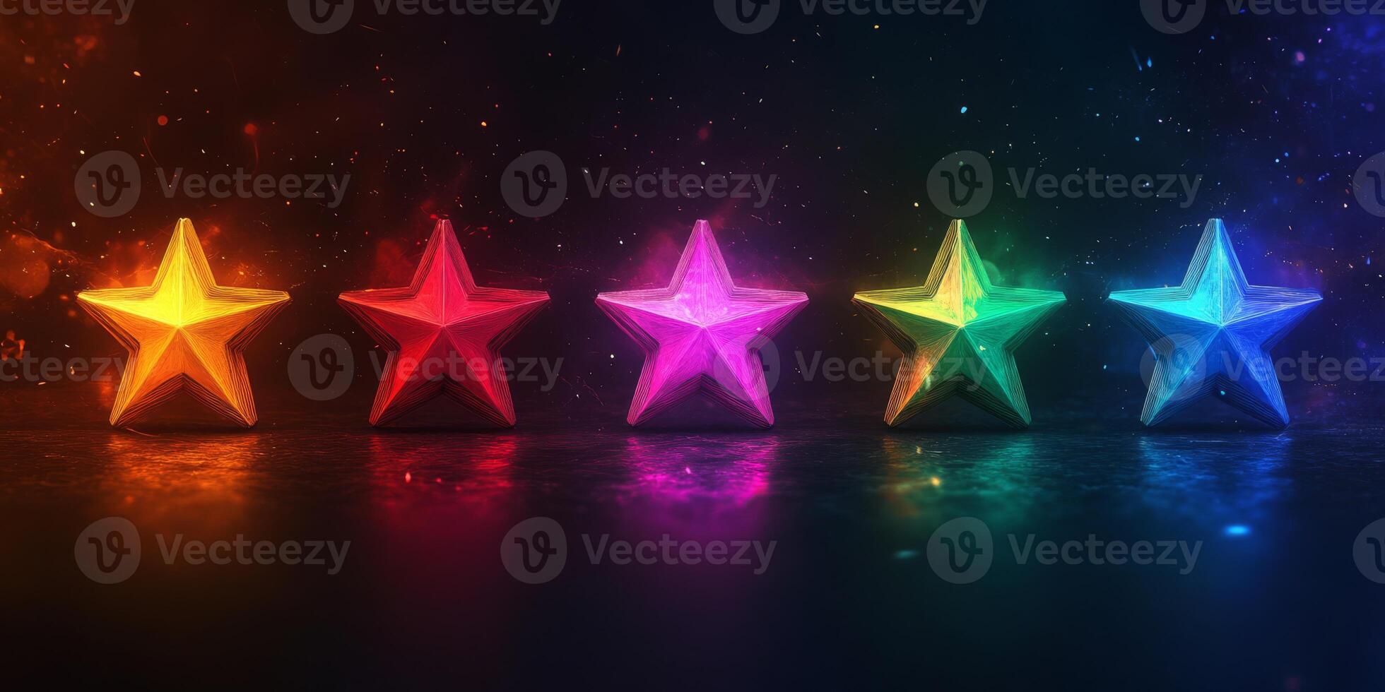 This is a creative visual representation that illustrates a 5star rating system, effectively showcasing excellent rankings specifically for customer feedback and evaluation of user experience photo