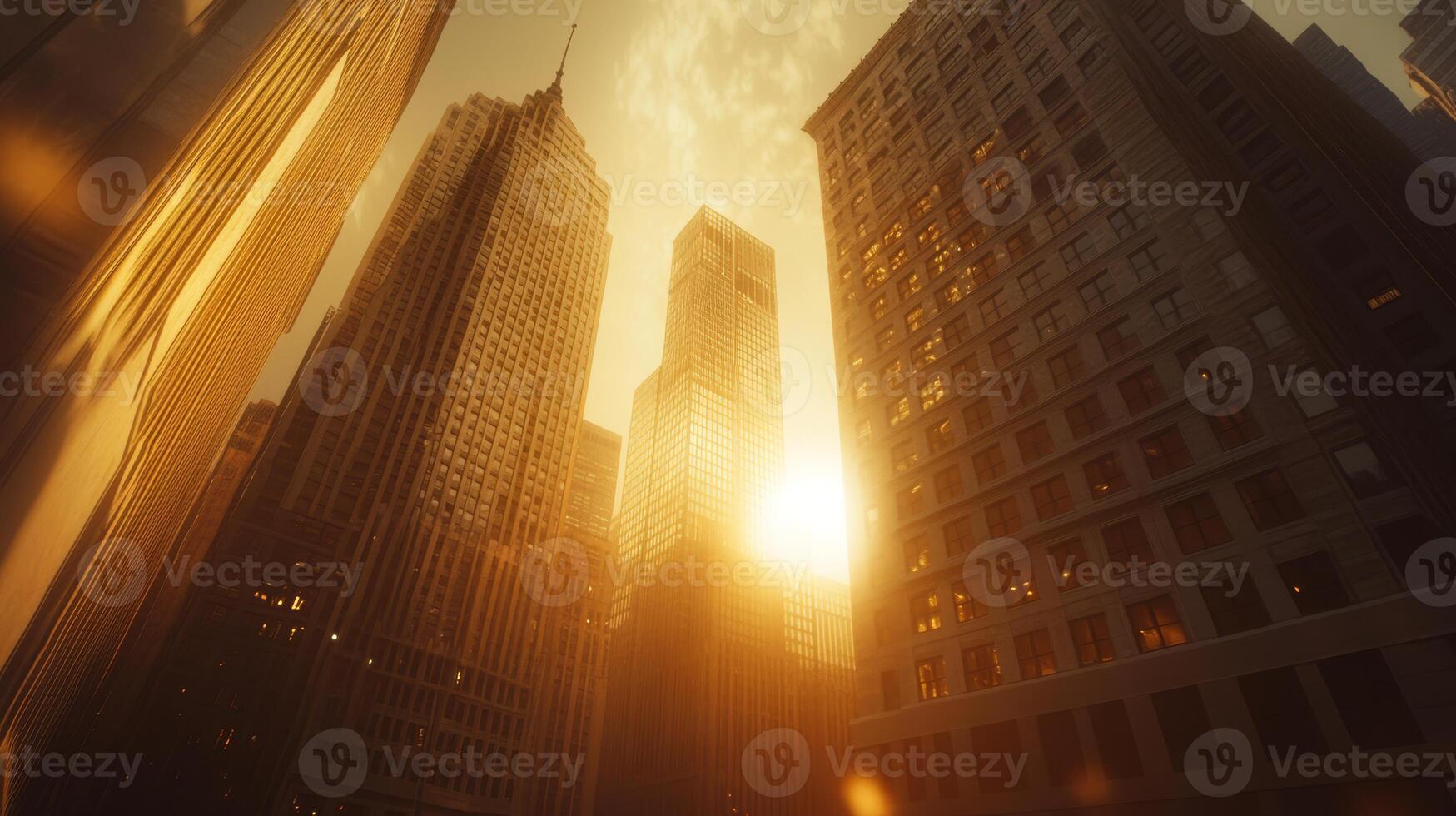 This vibrant cityscape displays stunning views of illuminated skyscrapers, capturing the essence of urban life and the beauty of contemporary architecture in a bustling metropolis photo